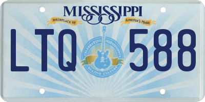 MS license plate LTQ588