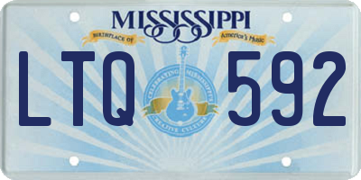 MS license plate LTQ592