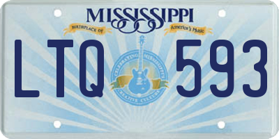 MS license plate LTQ593