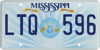 MS license plate LTQ596