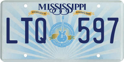 MS license plate LTQ597