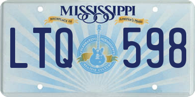 MS license plate LTQ598