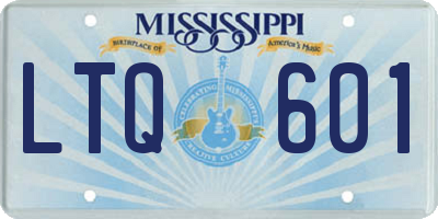 MS license plate LTQ601