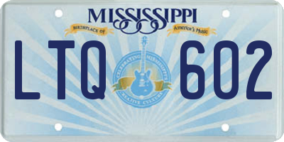 MS license plate LTQ602