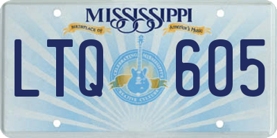 MS license plate LTQ605