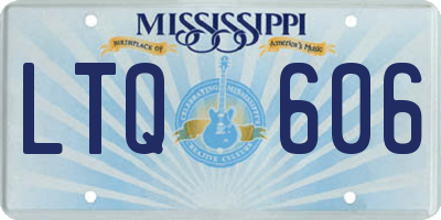 MS license plate LTQ606