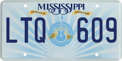 MS license plate LTQ609