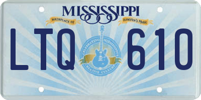 MS license plate LTQ610