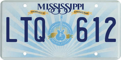 MS license plate LTQ612