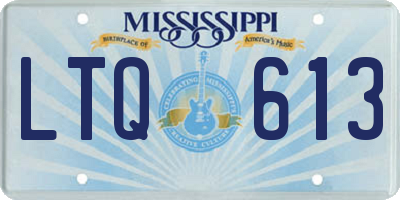 MS license plate LTQ613
