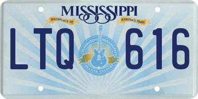 MS license plate LTQ616