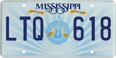 MS license plate LTQ618