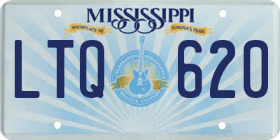 MS license plate LTQ620
