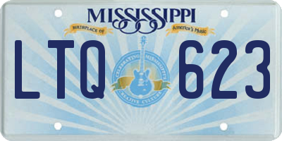 MS license plate LTQ623