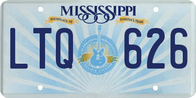 MS license plate LTQ626