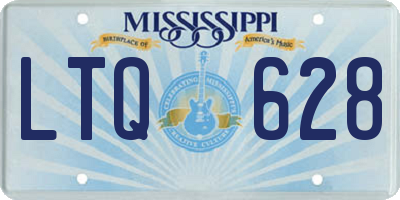 MS license plate LTQ628