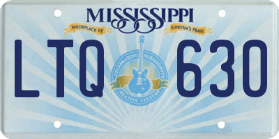 MS license plate LTQ630