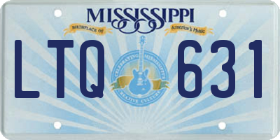 MS license plate LTQ631