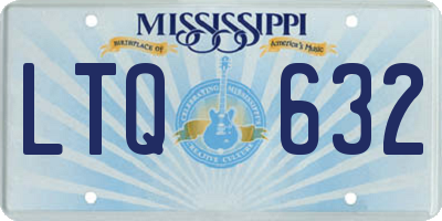 MS license plate LTQ632