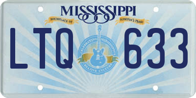 MS license plate LTQ633