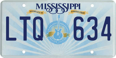 MS license plate LTQ634