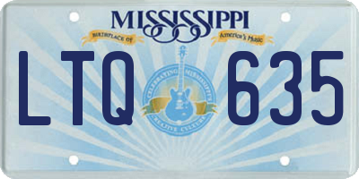 MS license plate LTQ635
