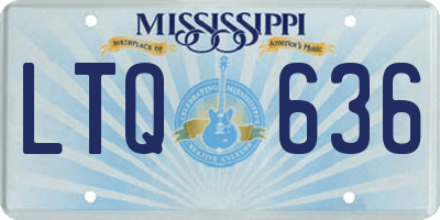 MS license plate LTQ636