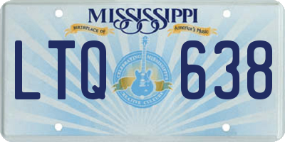 MS license plate LTQ638