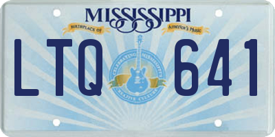 MS license plate LTQ641