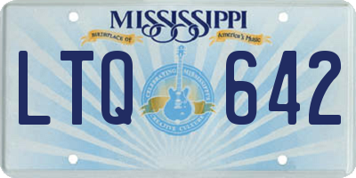 MS license plate LTQ642