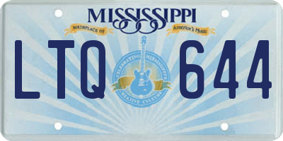 MS license plate LTQ644