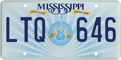 MS license plate LTQ646