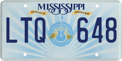 MS license plate LTQ648