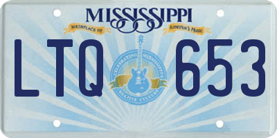 MS license plate LTQ653