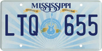 MS license plate LTQ655