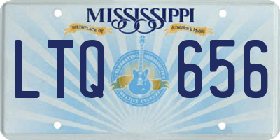 MS license plate LTQ656