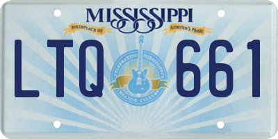 MS license plate LTQ661