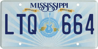 MS license plate LTQ664