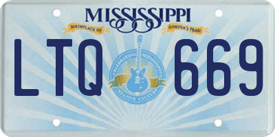 MS license plate LTQ669