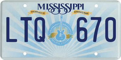MS license plate LTQ670