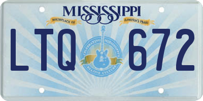 MS license plate LTQ672