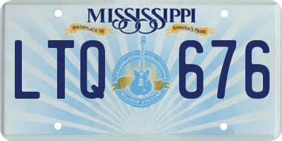 MS license plate LTQ676