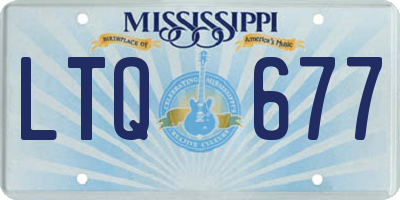 MS license plate LTQ677