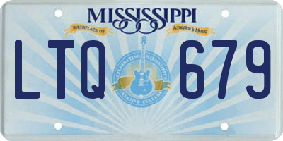 MS license plate LTQ679
