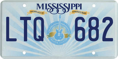 MS license plate LTQ682