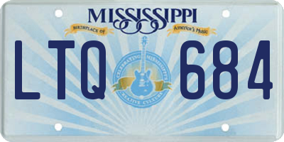 MS license plate LTQ684