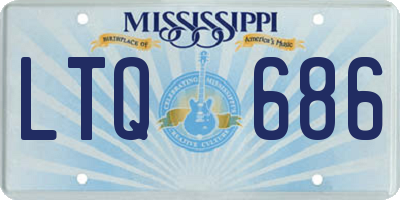MS license plate LTQ686
