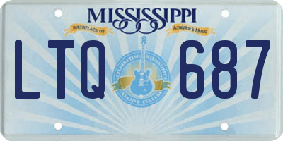 MS license plate LTQ687