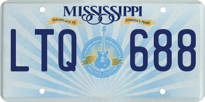 MS license plate LTQ688