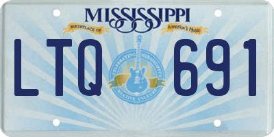 MS license plate LTQ691